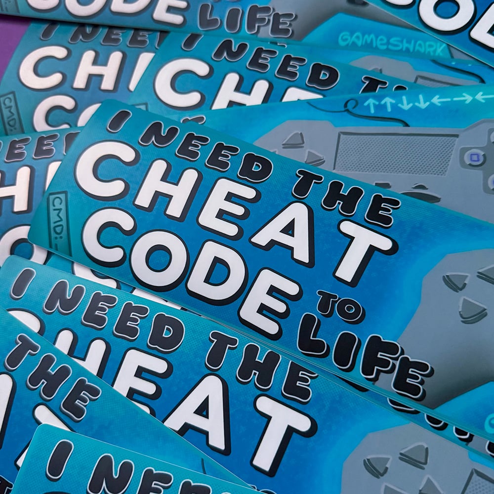 Image of I Need the Cheat Code to Life Bumper Sticker