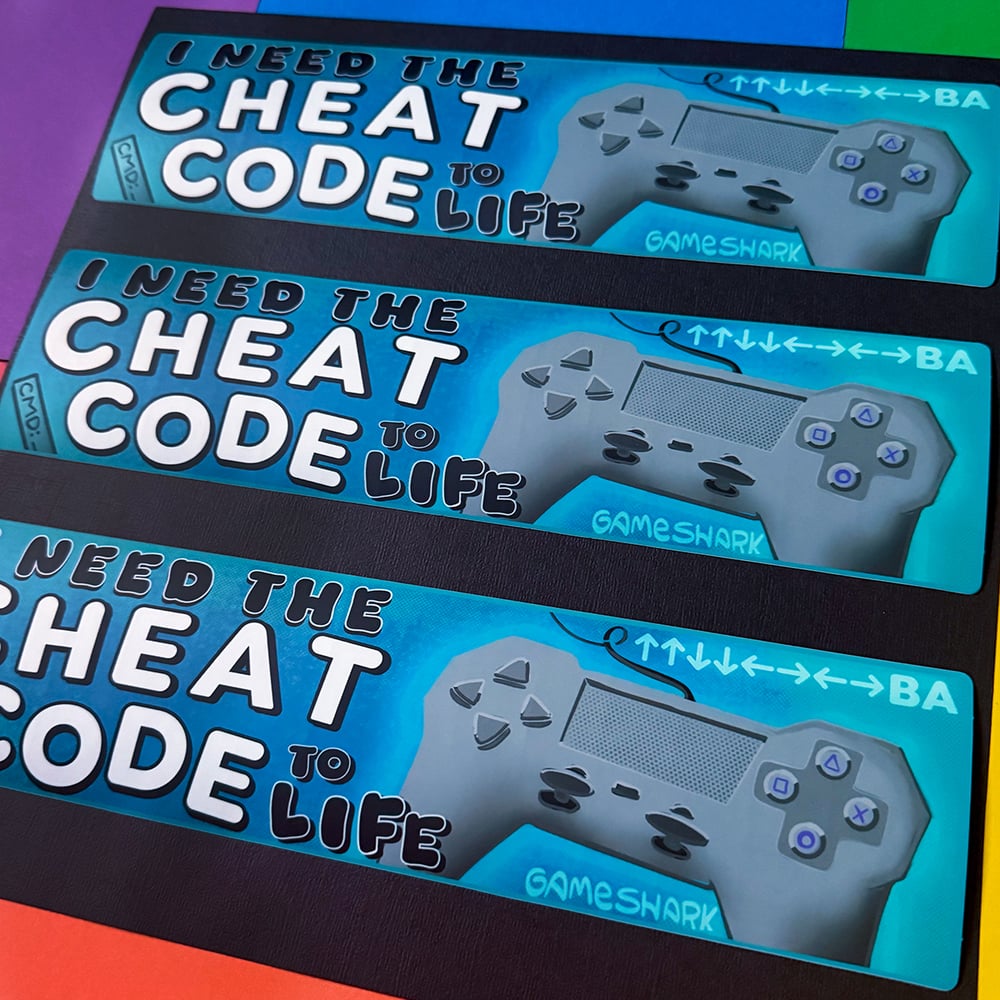 Image of I Need the Cheat Code to Life Bumper Sticker