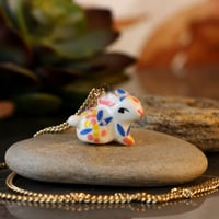 Image 2 of Floral Bunny Necklace