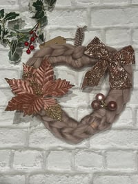 Image 4 of Hand Knitted Christmas Heart Decoration