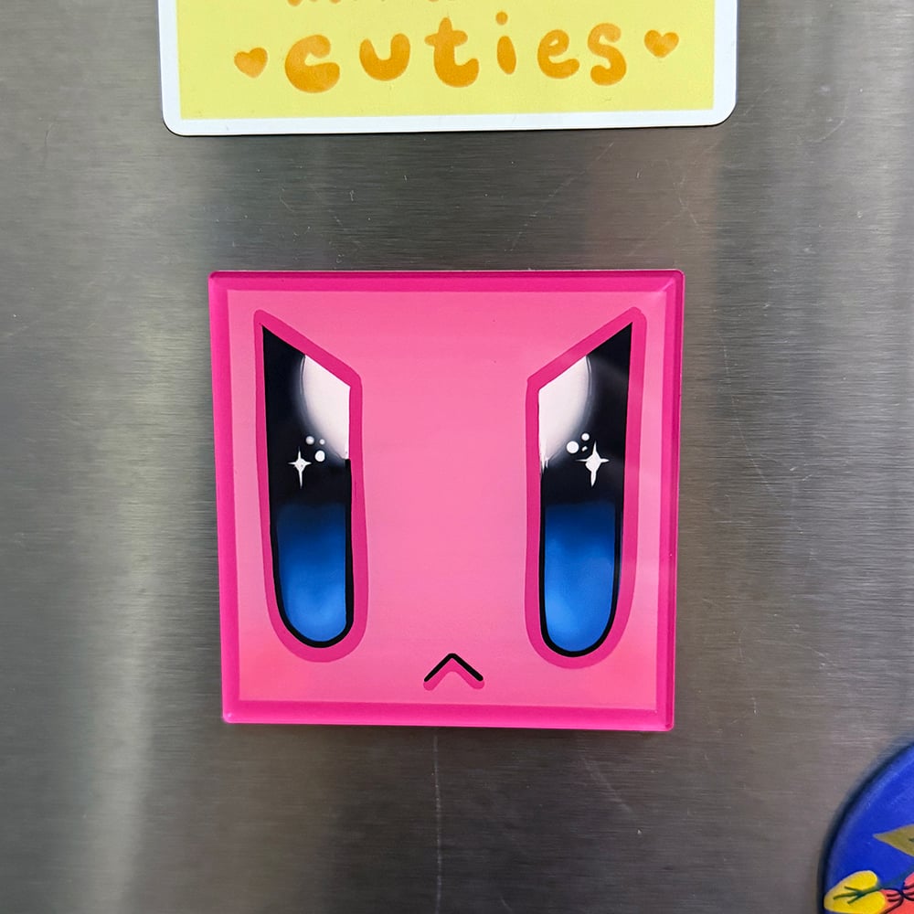 Image of Angry Kirby Acrylic Magnet