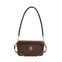 Image 3 of PU Leather Classic Lock Clasp Bag