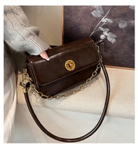 Image 5 of PU Leather Classic Lock Clasp Bag