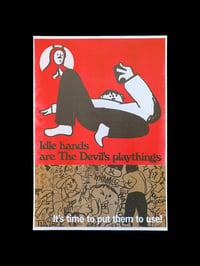 Image 1 of Idle Hands Are The Devil's Playthings  A3 PRINT - Ruan Van Vliet