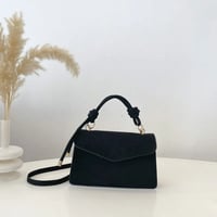 Image 2 of PU Leather Solid Colour Magnetic Crossbody Bag