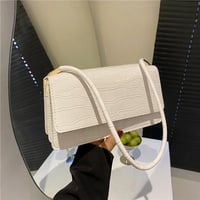 Image 4 of PU Leather Solid Flip Cover Handbag