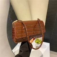 Image 6 of PU Leather Solid Flip Cover Handbag