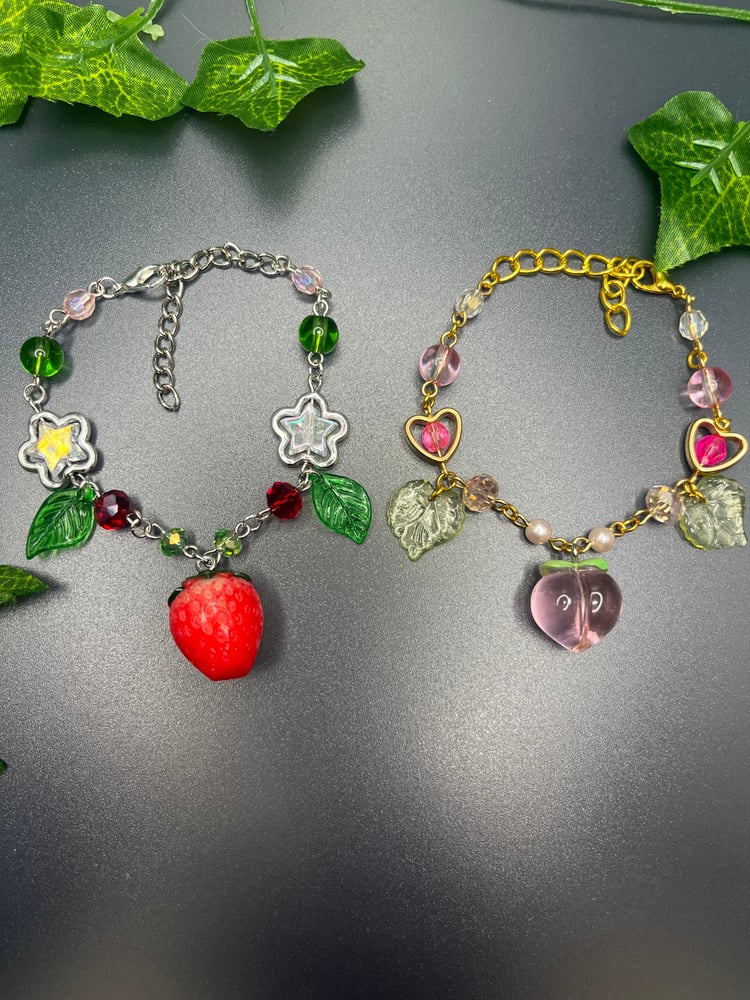 Image of Strawberry and Peach Bracelets