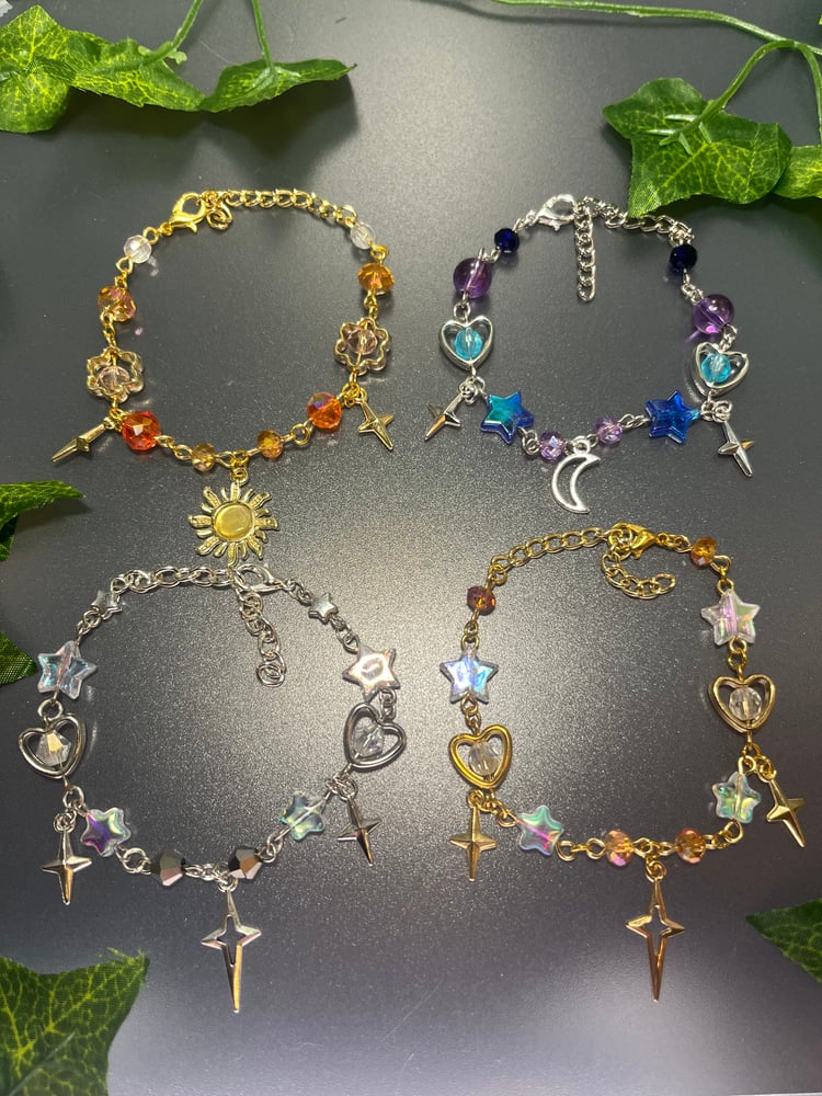 Image of Sun, Moon, and Star Bracelets