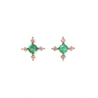 Image 1 of Ella Cross Emerald Earring