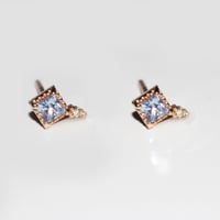 Image 1 of Mini Blue Sapphire Stud