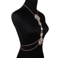 Image 3 of Chunky Flower Design Neck Body Chain 