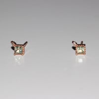 Image 1 of Mini Green Sapphire Stud