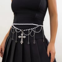 Image 4 of Gothic Cross Layered Tassle Belt