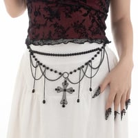 Image 2 of Gothic Cross Layered Tassle Belt