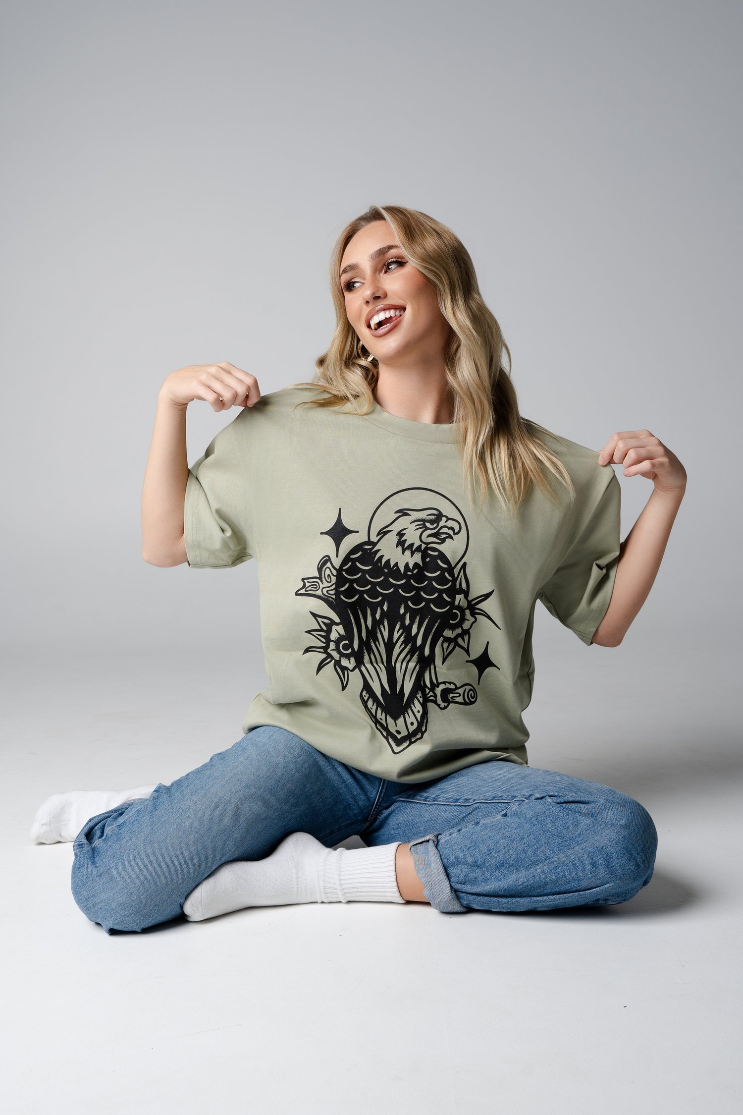 Image of Hungrier Than Ever Heavy Weight Tee - Pistachio