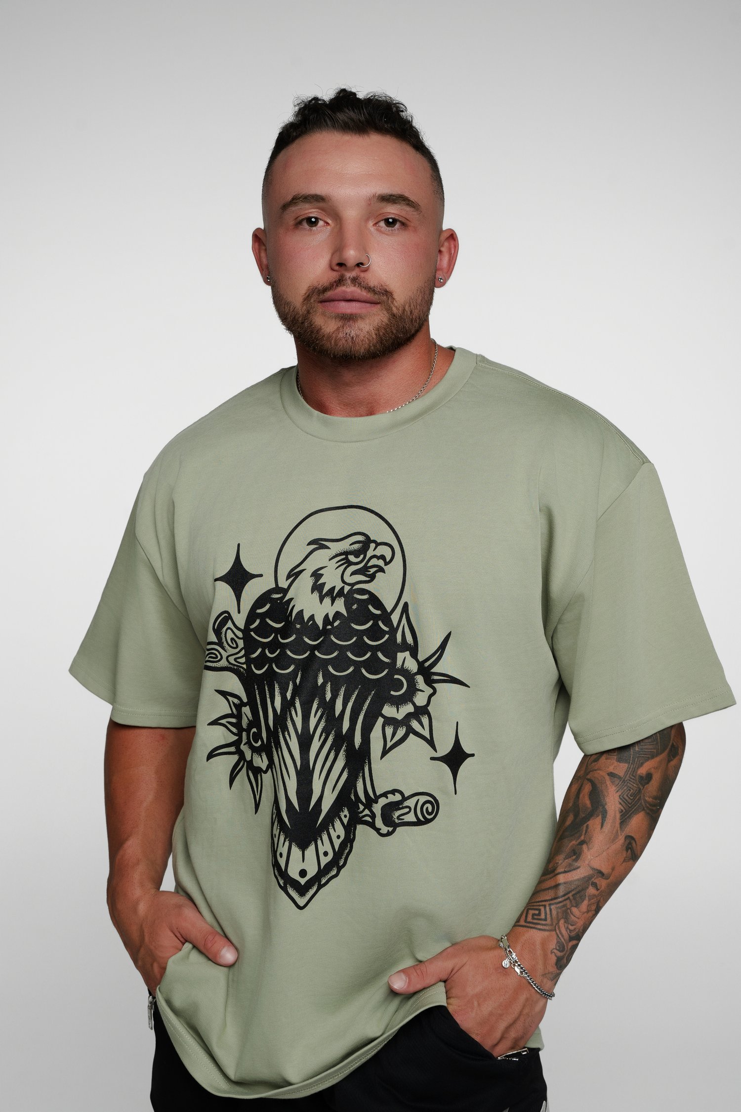 Image of Hungrier Than Ever Heavy Weight Tee - Pistachio