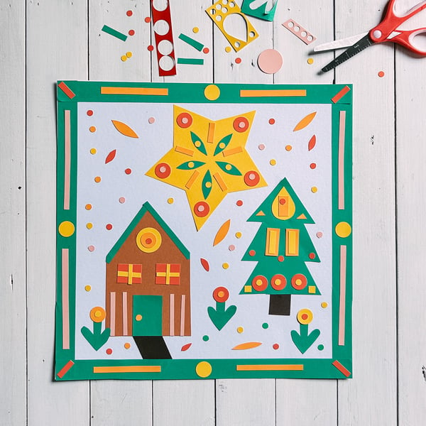 Image of Scandinavian Inspired Collage Kids Workshop Monday 16 DEC 12.30-3pm