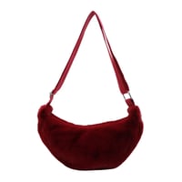 Image 8 of Plush Half Moon Handbag