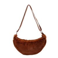 Image 7 of Plush Half Moon Handbag