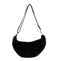 Image 9 of Plush Half Moon Handbag