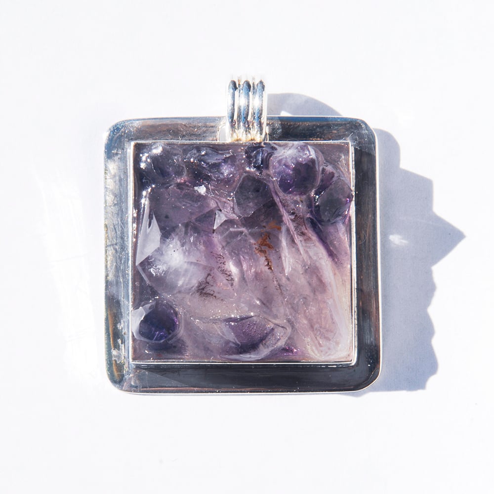 Image of Square Bezel:  Amethyst - 83