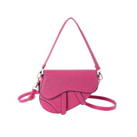 Image 5 of PU Leather Magnetic Buckle Saddle Handbag