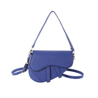 Image 9 of PU Leather Magnetic Buckle Saddle Handbag