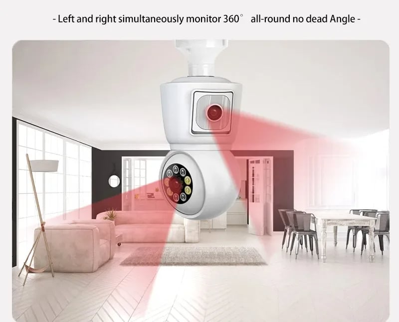 MSL 4K 8MP E27 Bulb WiFi Security Camera with Night Vision