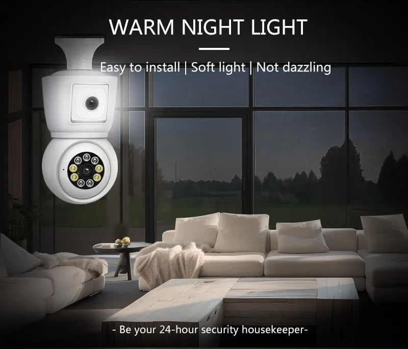 MSL 4K 8MP E27 Bulb WiFi Security Camera with Night Vision