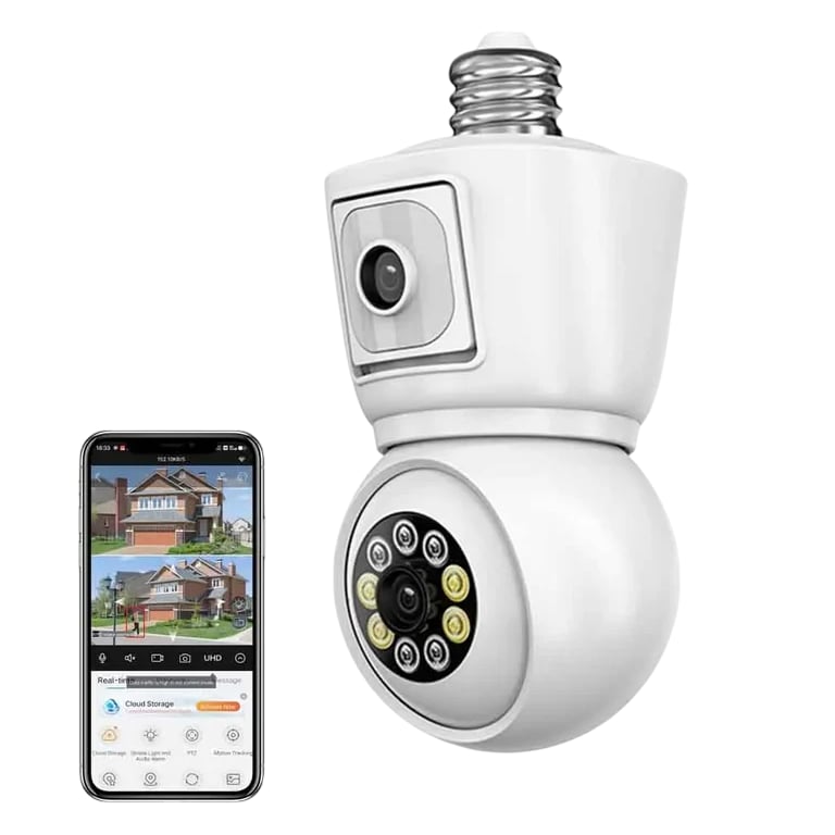 MSL 4K 8MP E27 Bulb WiFi Security Camera with Night Vision