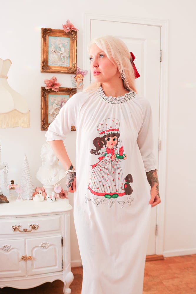 Image of ADORABLE Vintage Children's Winter Nightgown (Adult XS-S)