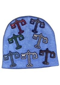 Heather Royal “PNH” Ribbed Beanie