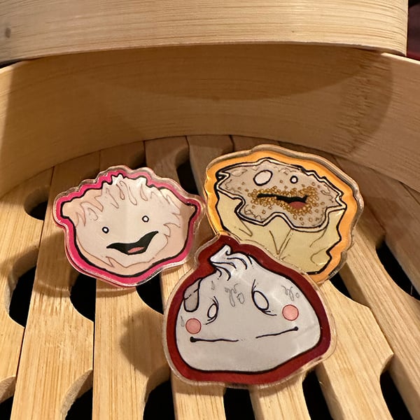 Image of Dim Sum Acrylic Buttons