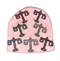 Pink “PNH” Ribbed Beanie