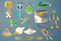 Image 1 of Extraterrestrial Stickers | Colorful Holographic Stickers
