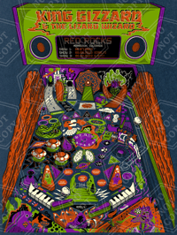 Pinball Gizzard 2nd Edition NEW Colors Screen Print Poster (Limited to 70)