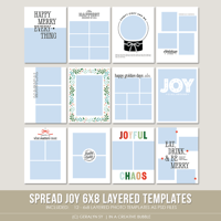  6x8 Spread Joy Layered Photo Templates