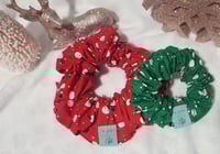 Image 1 of frosty feliz navidad scrunchie
