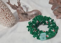 Image 4 of frosty feliz navidad scrunchie