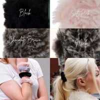 Image 1 of Fuzzy Faux Fur Scrunchie