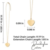 Image 2 of Personalized Heart Necklace