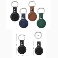 Image 3 of Personalized Apple AirTag Leather Keychain 