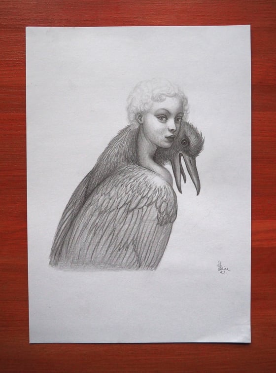 Image of Sketch of "The Raven Boy"