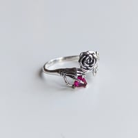 Image 3 of Sterling Silver Lover Ring