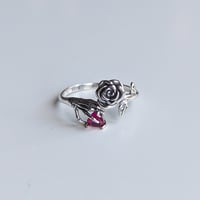 Image 1 of Sterling Silver Lover Ring