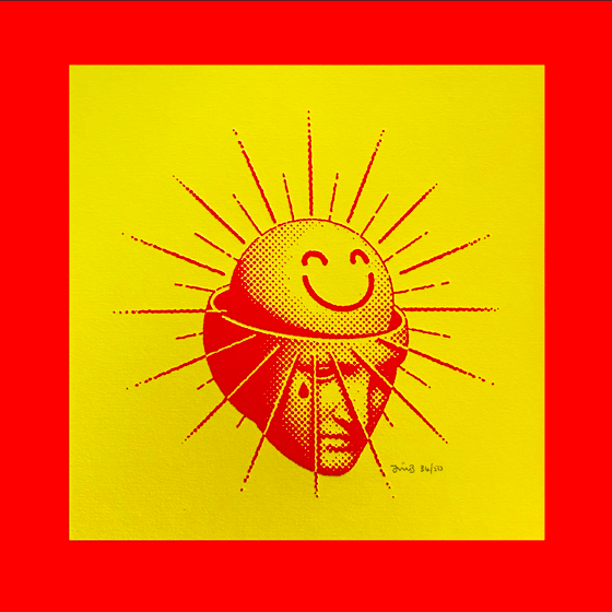 Image of Shine - 7x7"  Letterpress Print