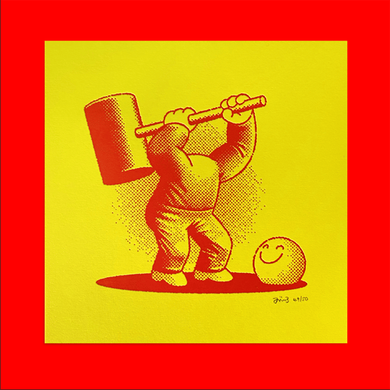 Image of Self Care - 7x7" Letterpress Print