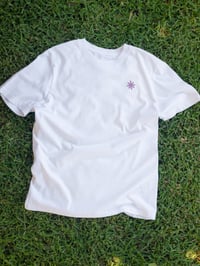 Image 3 of Friendly* T-shirt / White + Lavender 