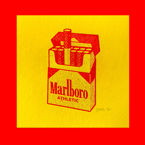 Image of Marlboro Athletic - 7x7" Letterpress Print